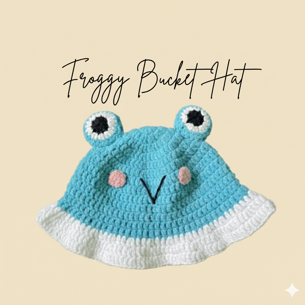Froggy Bucket Hat (blue)